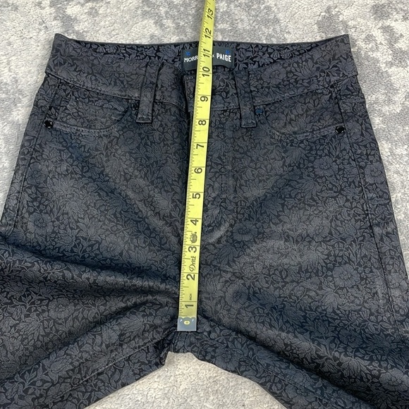 Morris & Co x Paige High Rise Manhattan Boot Cut Jeans Floral Mallow Coated 24 - Picture 11 of 14